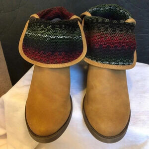 Sugar Leather Upper Boots Women Size 8/9M